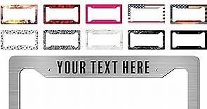 Personalized License Plate Frame - Custom License Plate Frame for Car - Heavy Duty Metal License Plate Cover - Customized License Plate Frame Holder, Personalized Gifts for Christmas