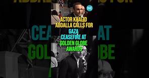 Actor Khalid Abdalla Calls For Gaza Ceasefire At Golden Globe Awards