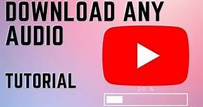 Download mp3 from YouTube Tutorial | Best easiest way without premium for free