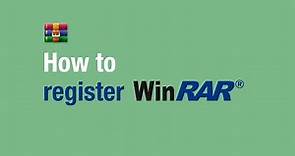 How to register WinRAR - WinRAR Video