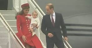 Prince William, Kate and Prince George arrive for New Zealand tour