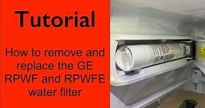 Tutorial How to remove and replace the GE RPWF or RPWFE water filter