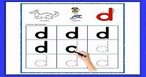 Practice Writing Letter d | Tracing Letter d | Tracing d | Kids Learning Videos For Kids | preschool