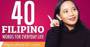 40 Filipino Words for Everyday Life - Basic Vocabulary #2