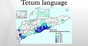 Tetum language