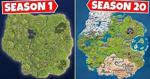 Evolution of The Entire Fortnite Map! (Chapter 1 Season 1 - Chapter 3 Season 2)