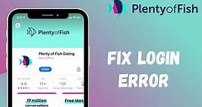 How to Fix Pof Login Error on iPhone | Plenty of Fish