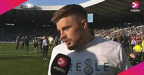 Celtic's James Forrest interviewed after winning Scottish Cup and treble