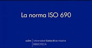 La norma ISO 690: definiciones y principios básicos para la creación de una referencia