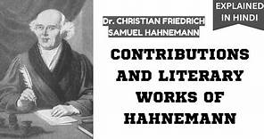 Hahnemann | Contributions and literary works of Hahnemann | Samuel Hahnemann