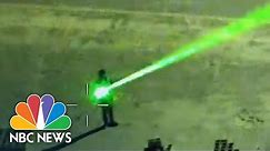 Authorities Warn Of Dangers Of Pointing Lasers At Aircraft | NBC Nightly News
