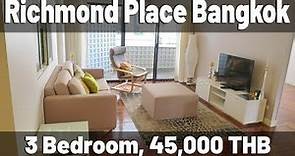 Richmond Palace 3 bedrooms 45,000 Phrom Phong BTS