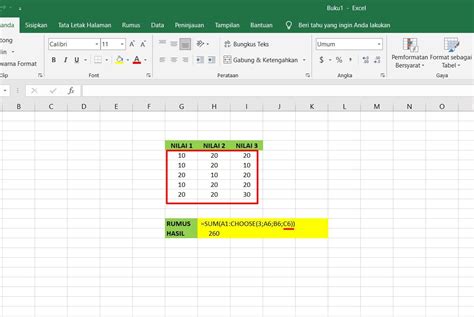 Menggunakan Rumus CHOOSE di Excel untuk Memudahkan Penghitungan di Indonesia