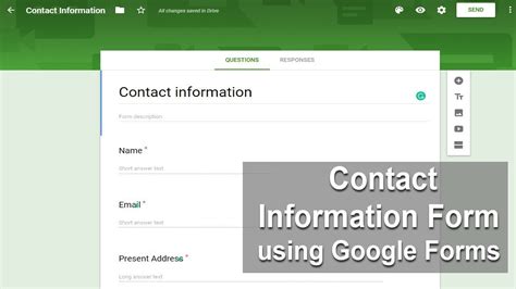 Google contact form add