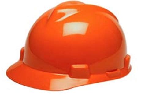 helm proyek merah oranye