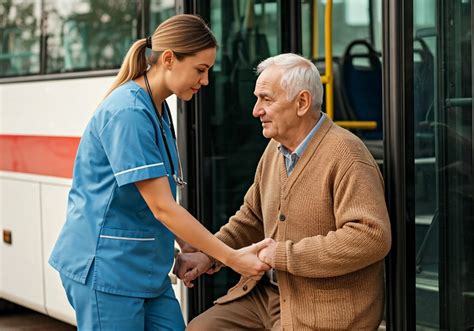 Community members receiving medical transport