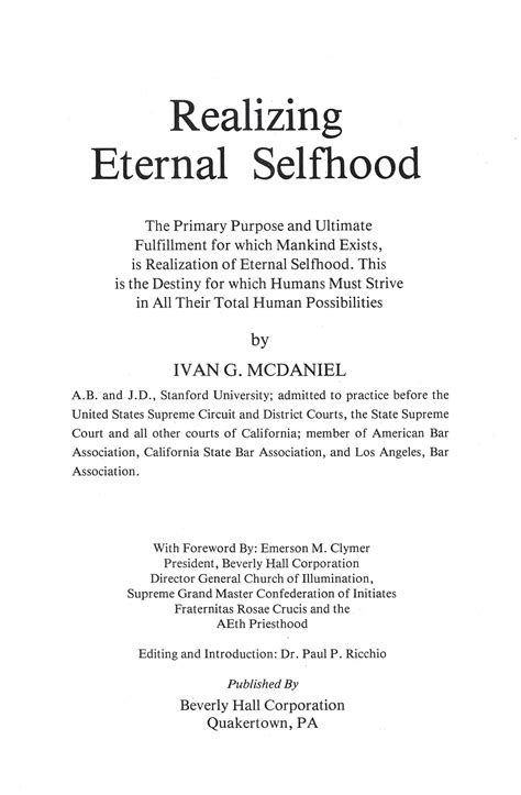Realizing the Eternal Self