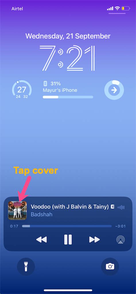 Add Widgets in iOS 16 Music Full-Screen Mode