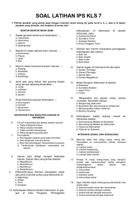 Contoh Soal IPS SMP Kelas 7: Menjelajahi Keajaiban Alam Indonesia