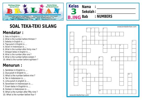 Kosakata Bahasa Inggris Kelas 3 SD Semester 2