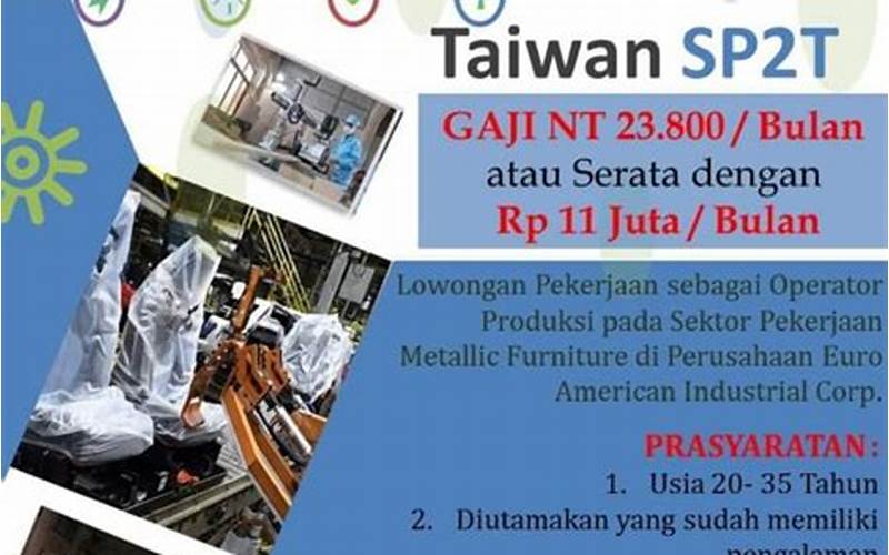  Job Pabrik Taiwan 2023: Peluang Kerja Di Taiwan