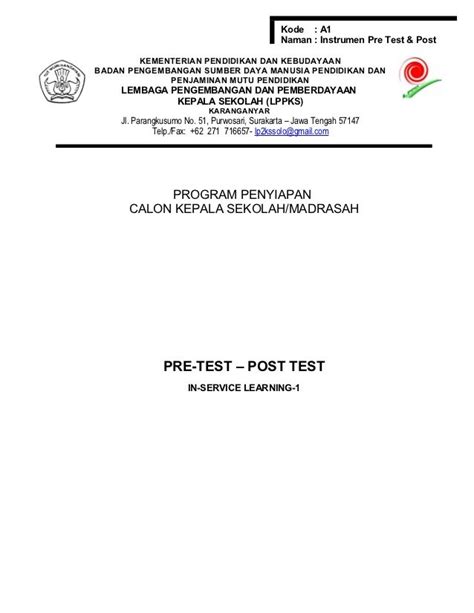  Manfaat Pre Test dan Post Test 