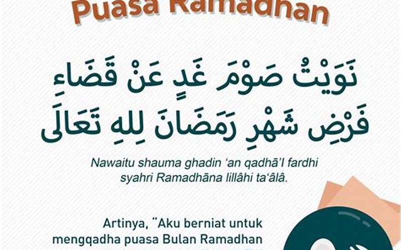  Niat Puasa Nyaur Hutang Puasa Ramadhan 