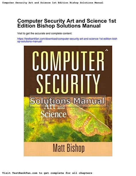 "Enhance Your Cybersecurity Know-How with Matt Bishop Solutions Manual PDF: A Positive Approach"
