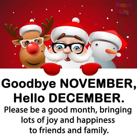 Goodbye November, hello December.