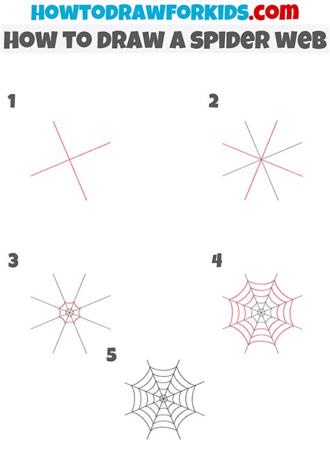 How to draw a spider web