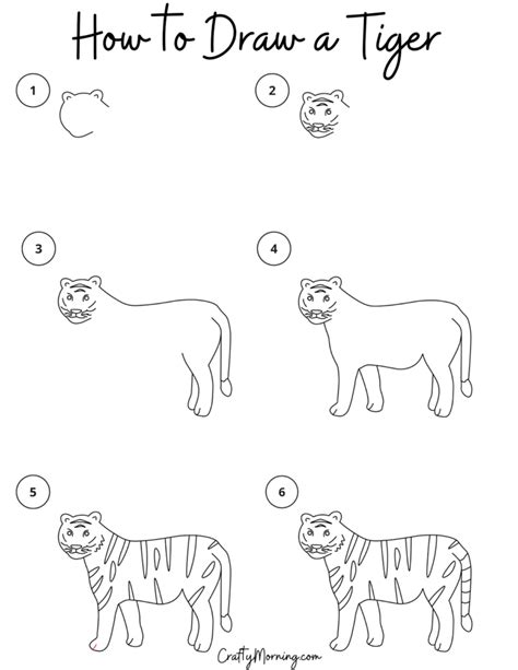 "Roar-some Tiger Drawing: Unleash Your Creativity with Easy Step-by-Step Guide!"