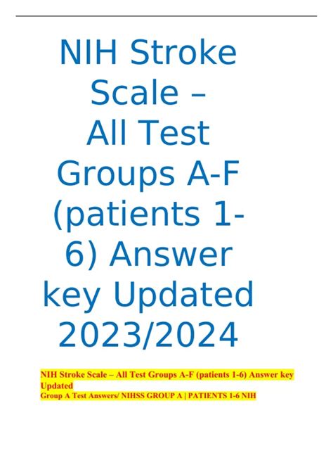 "Unlocking the Code: Navigating NIH Stroke Test Answers with Precision"