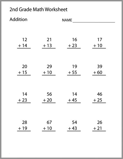 "Math Worksheets 2Nd Grade