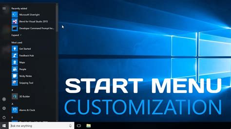 #10. Adjust or Customize Start Menu