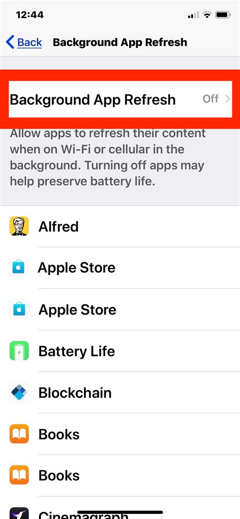 #4. Turn Off Background App Refresh
