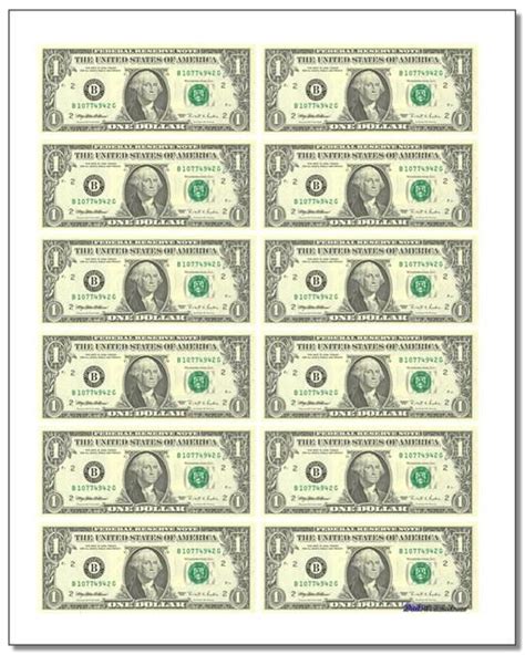 $100 Printable Money Sheets