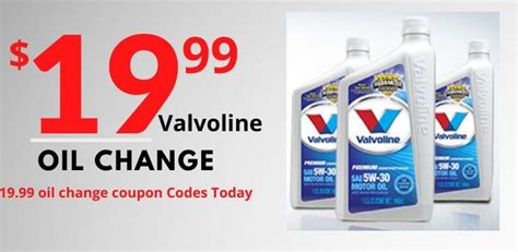 Valvoline Oil Change Coupon 2023: Get A .99 Oil Change