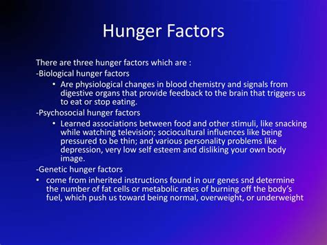 Hunger Factors