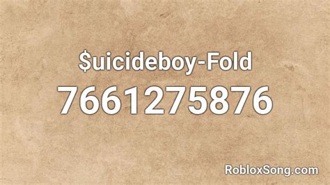 $UICIDEBOY$ Roblox ID