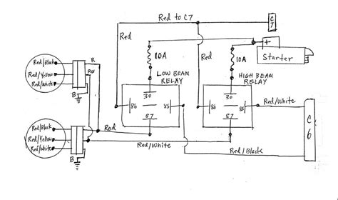 Analyzing Headlight Circuit Diagrams