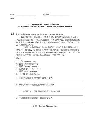 Chinese Link Student Activities Manual Answer Key