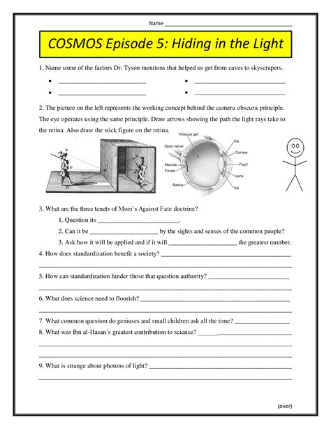 'Cosmos' Episode 5 Viewing Worksheet
