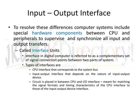 Exploring Input and Output Interfaces