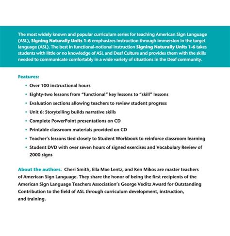 Exploring the Content of Signing Naturally Unit 1 Answer Keys