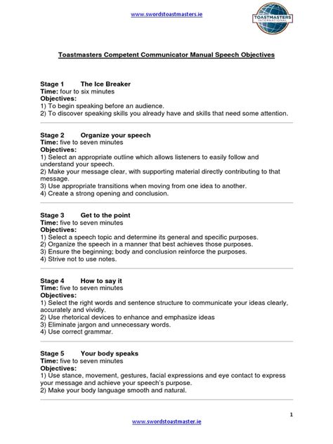 Exploring the Range of Speech Objectives