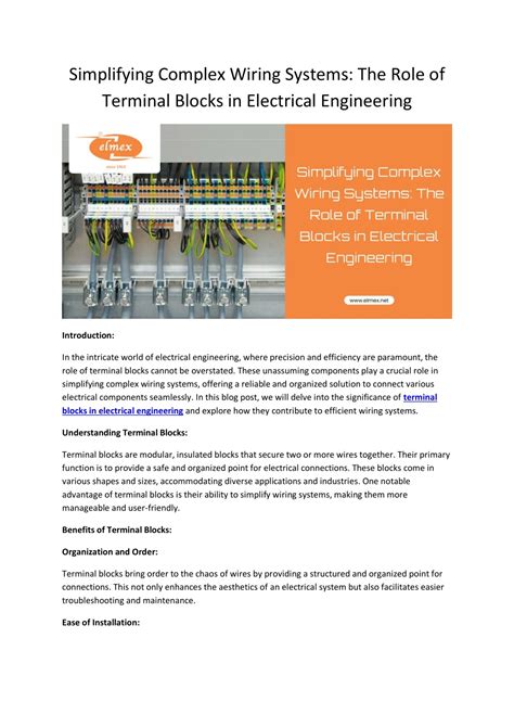 Simplifying Complex Electrical Systems