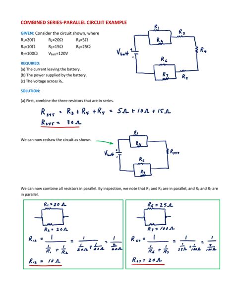 Solving Series and Parallel Circuit Problems