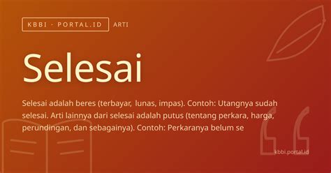 Selesai