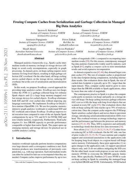 (PDF) Freeing Compute Caches from Serialization and Garbage 