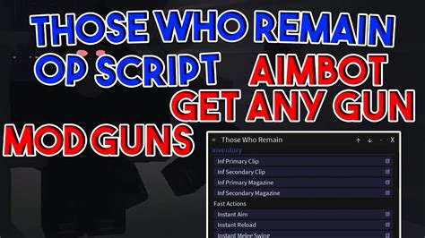 *NEW* OP Roblox Those Who Remain Script! - YouTube